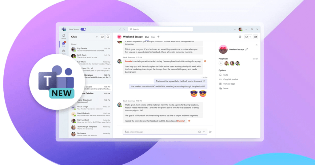 Screenshot of Microsoft Teams interface displaying a designated team channel. The window showcases the collaboration platform with various tabs and features accessible, highlighting efficient communication and teamwork.